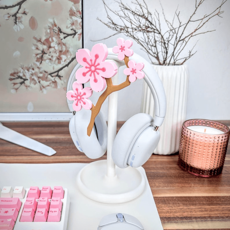 Sakura Cherry Blossom Headphone & Controller Stand