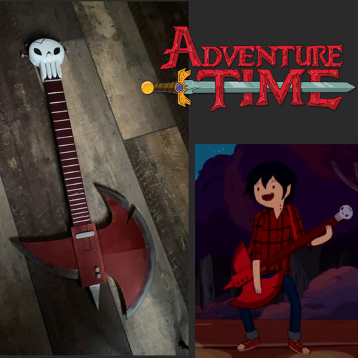 Marshall Lee Guitar Axe – Adventure Time Inspired Cosplay Prop