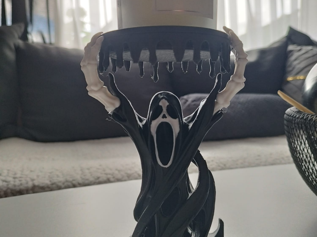 Ghostface Inspired Cursed Candle Holder – Horror Fan Decor