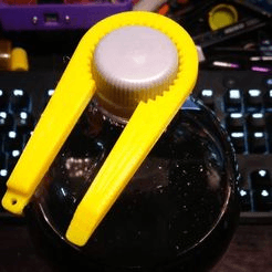 Yellow Screw-Top Bottle Opener & Jar Lid Gripper Tool