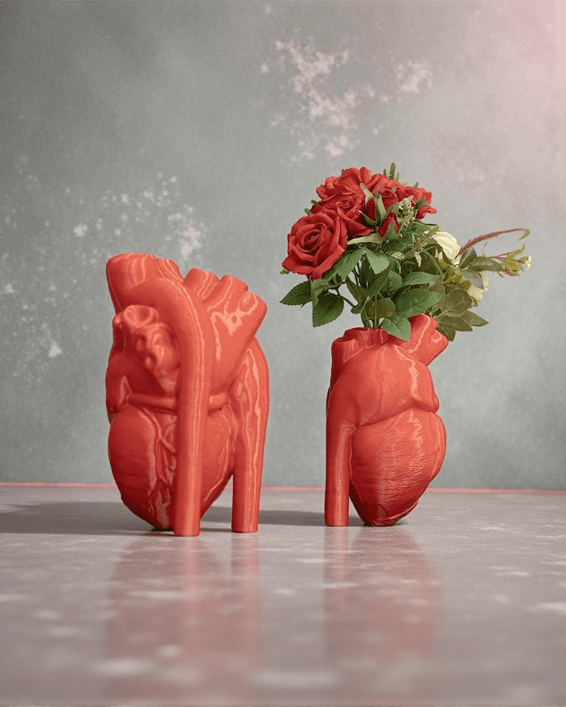 Anatomical Heart Vase – Gothic Home Decor Sculpture