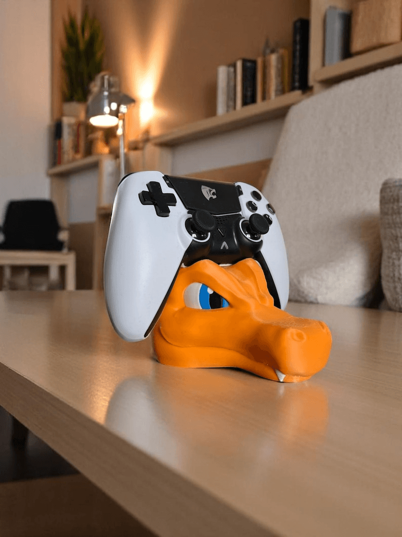 Charizard-Inspired Dragon Head Gaming Controller Stand