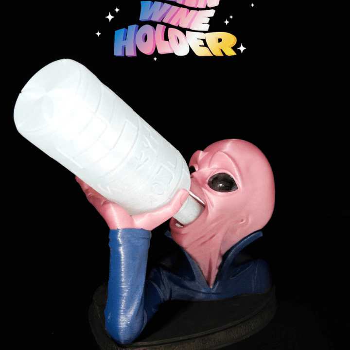 Alien Wine Bottle Holder – Sci-Fi Bar Decor Novelty Gift