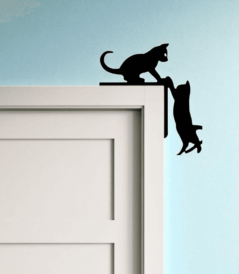 Whimsical Cats Door Topper – Playful Home Decor