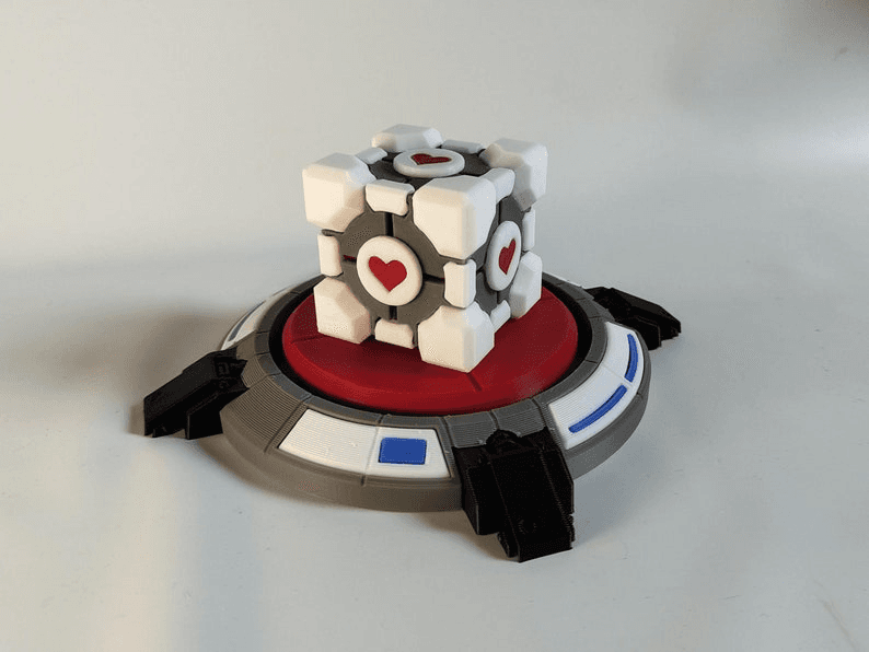 Portal-Inspired Companion Cube & Button Fan Art Bundle