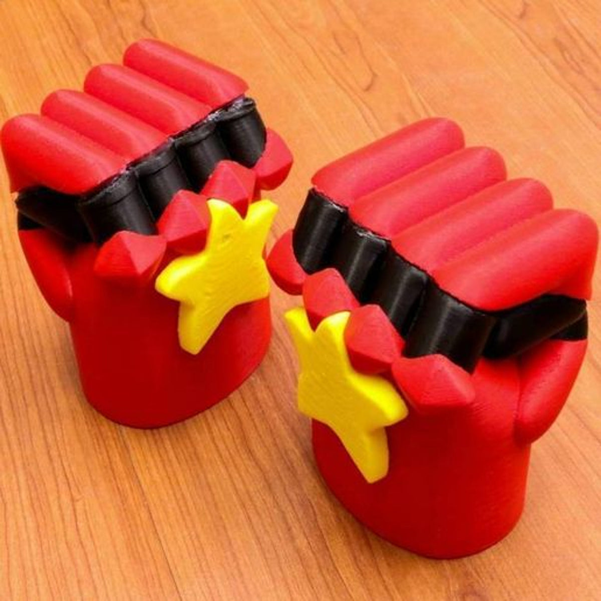 Red Star Fist Gauntlets – Cosplay Glove Accessory Kit