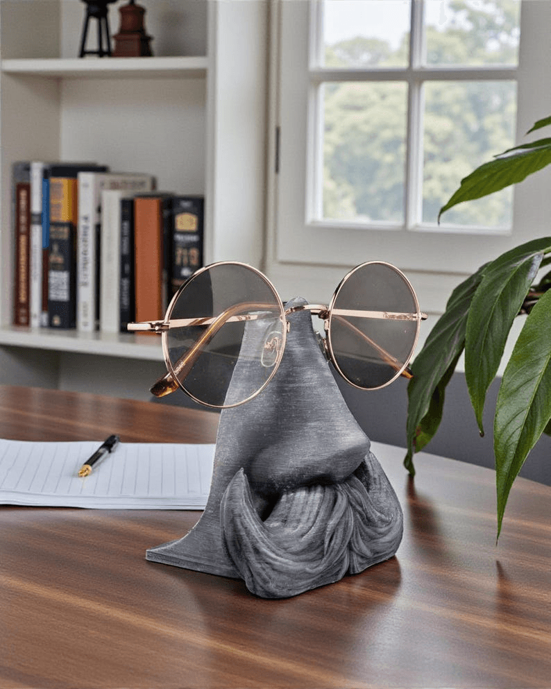 Funny Nose & Mustache Glasses Holder Desk Stand