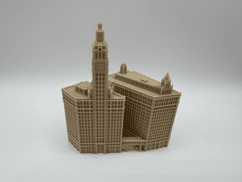 Wrigley Building Inspired Miniature Chicago Landmark Model