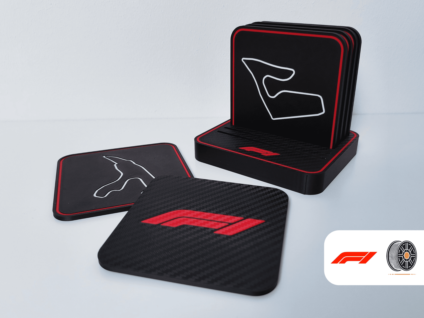 Formula 1 Inspired Circuit Coaster Set – 6 Iconic Tracks