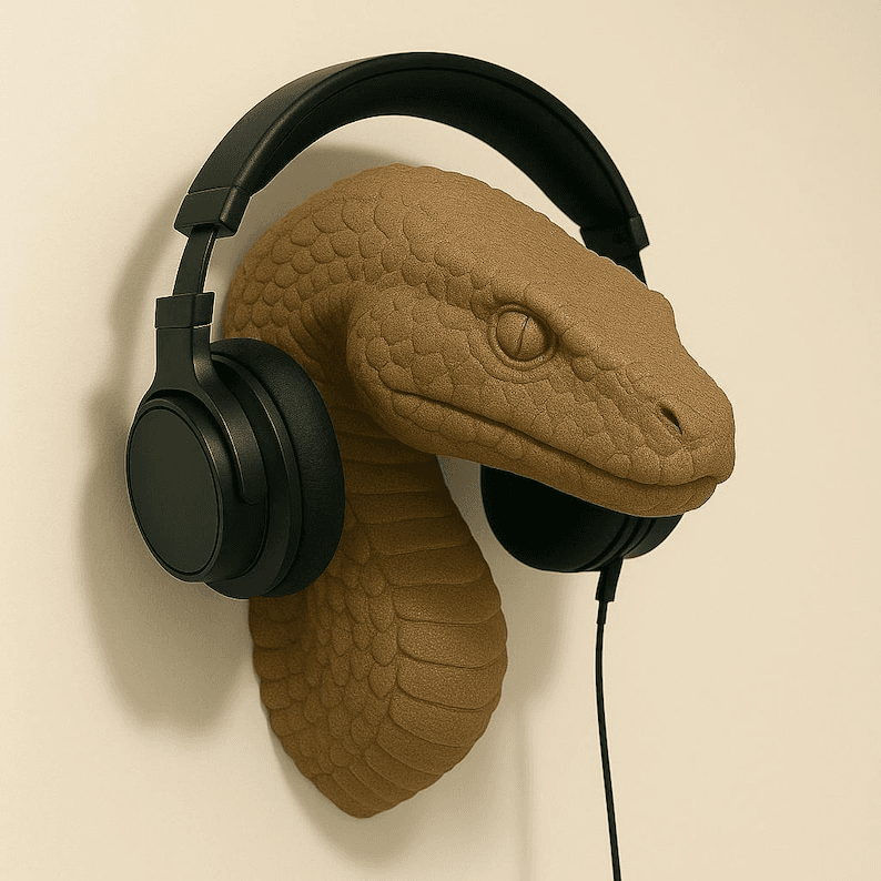 Snake Headphone Stand – Serpent Cobra Headset Holder