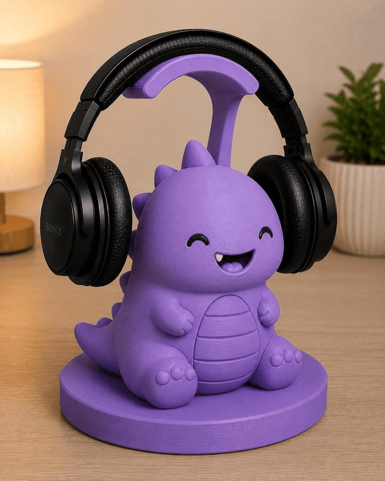 Cute Dinosaur Gaming Headset Stand & Headphone Holder