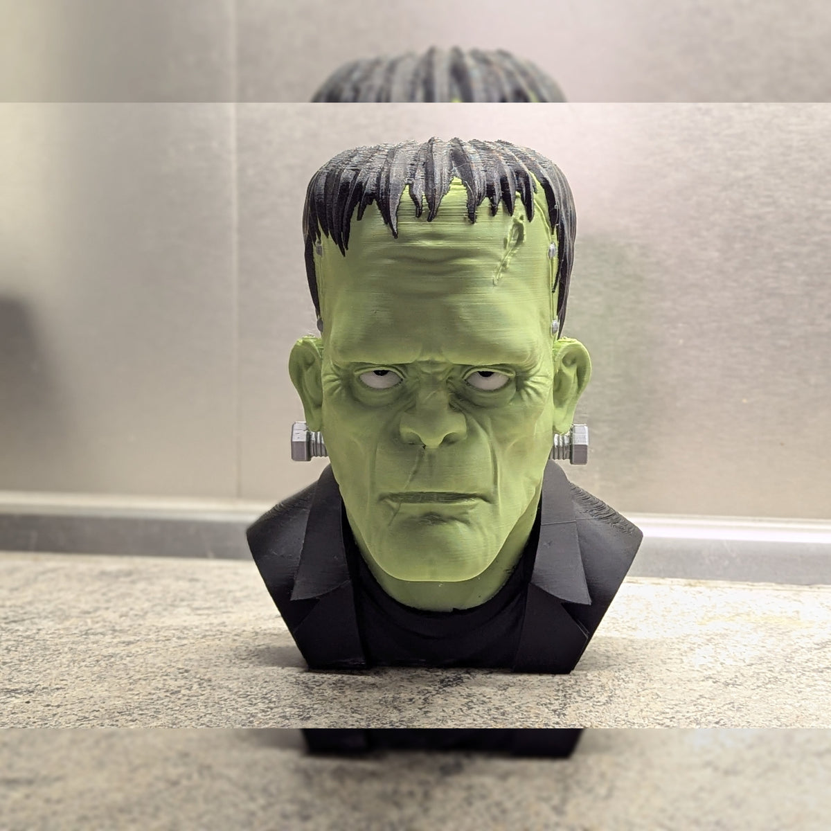 Frankenstein Monster Bust Headphone Stand | Horror Desk Decor