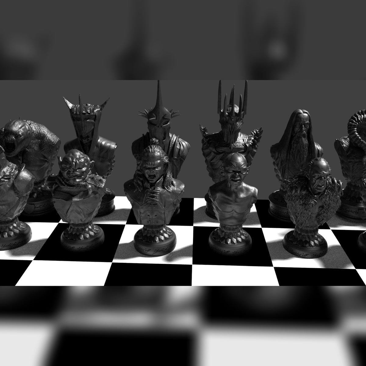 Dark Lord Inspired Fantasy Chess Pieces – Evil Side Set