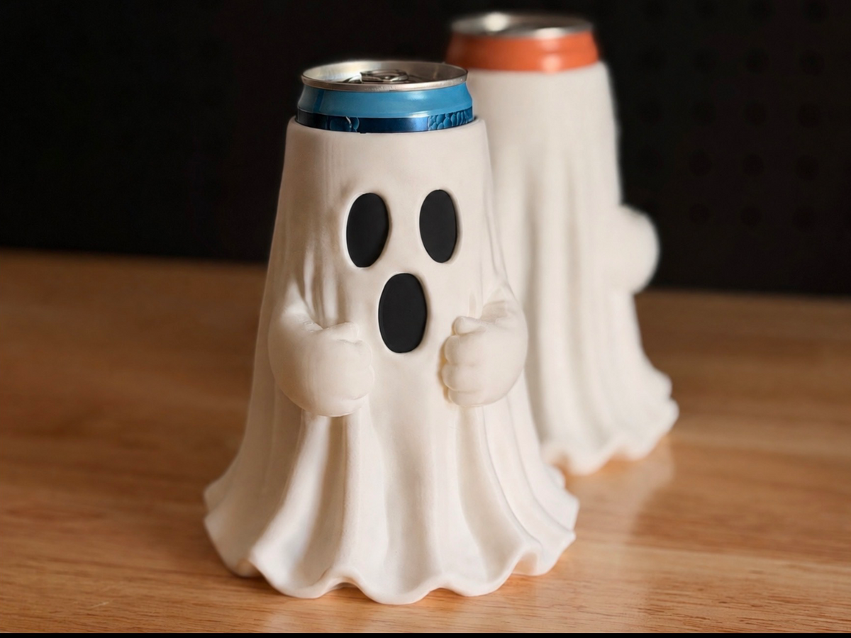 Ghost Buddy Can Holder – Spooky Boo-Inspired Drink Cooler