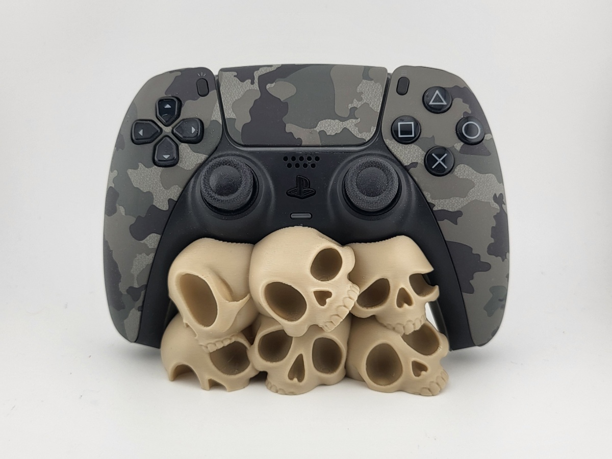 PS5 Controller Stand Skull Pile Gaming Desk Decor Display