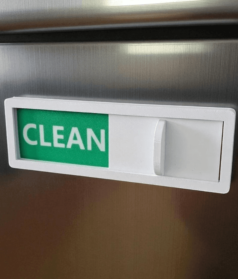 Sliding Dirty Clean Dishwasher Sign – Grunge Style
