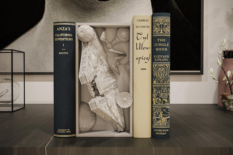 Millennium Falcon Inspired Book Nook Wall Mount Bracket