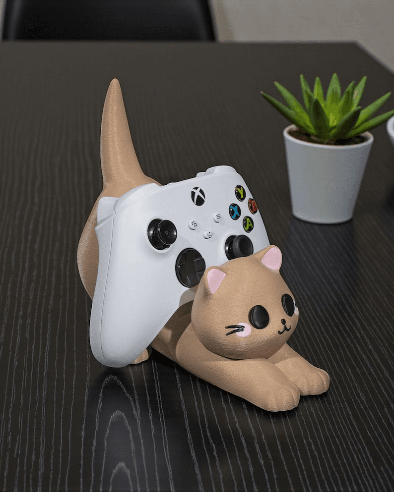 Kawaii Cat Gaming Controller & Phone Stand Holder