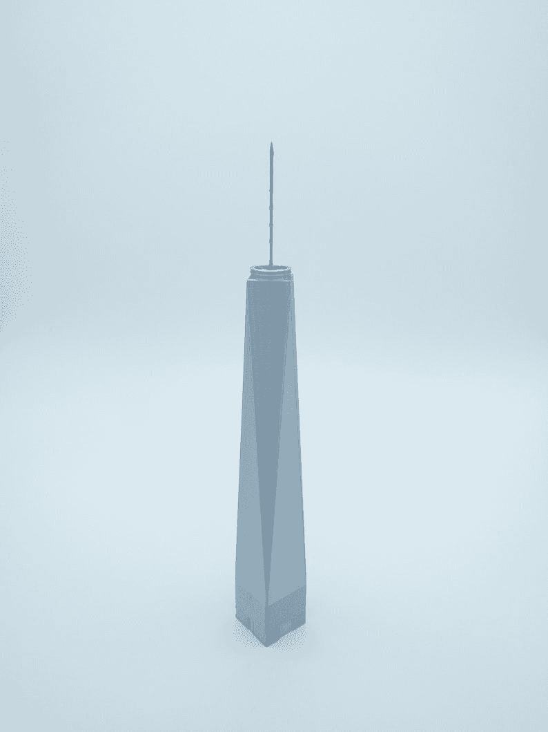 One World Trade Center Inspired Miniature Tower Model