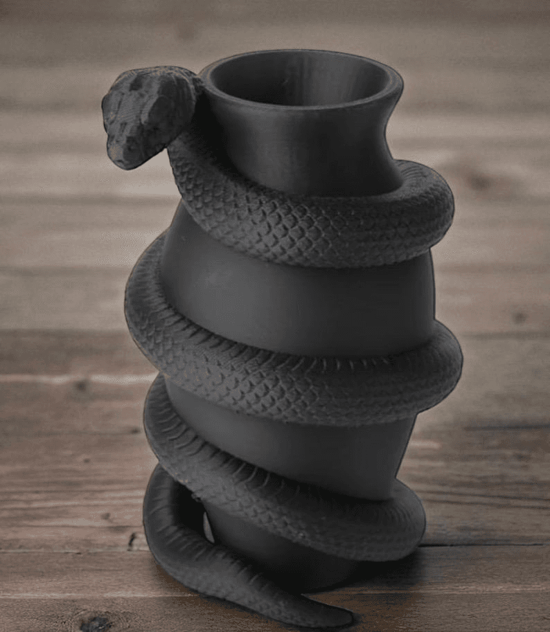 Gothic Serpent Wrapped Flower Vase – Dark Home Decor