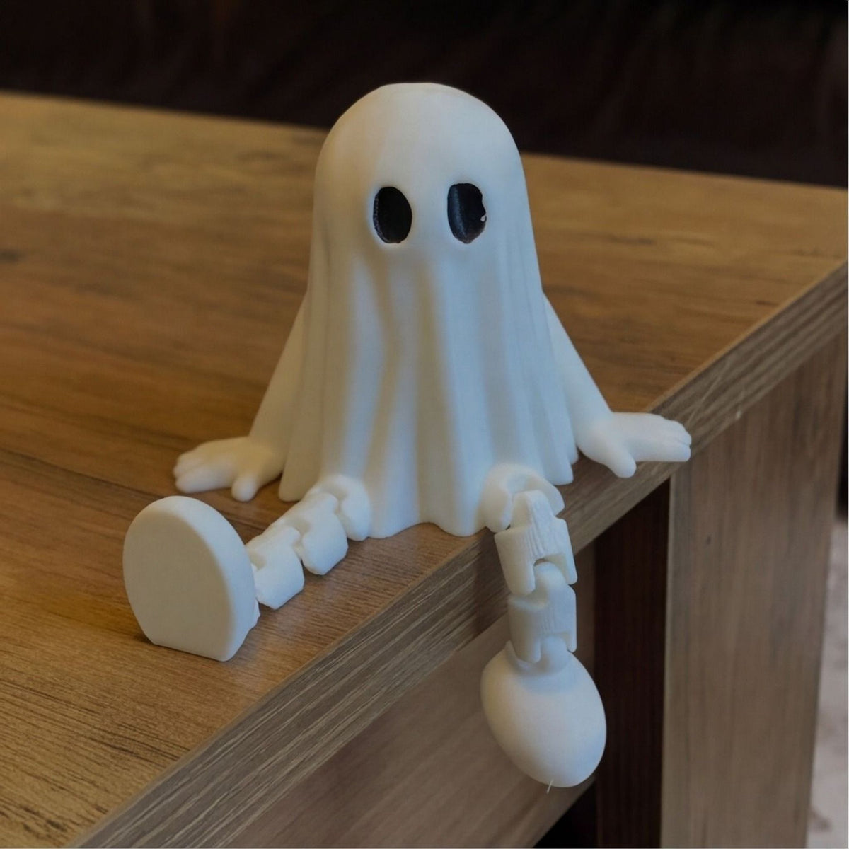 Articulated Ghost Buddy Figurine – Cute Poseable Shelf Sitter