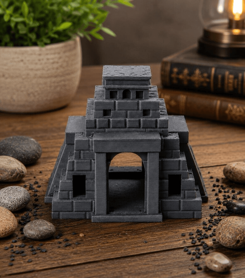 Mayan Pyramid Ancient Temple Aquarium Decoration Ornament