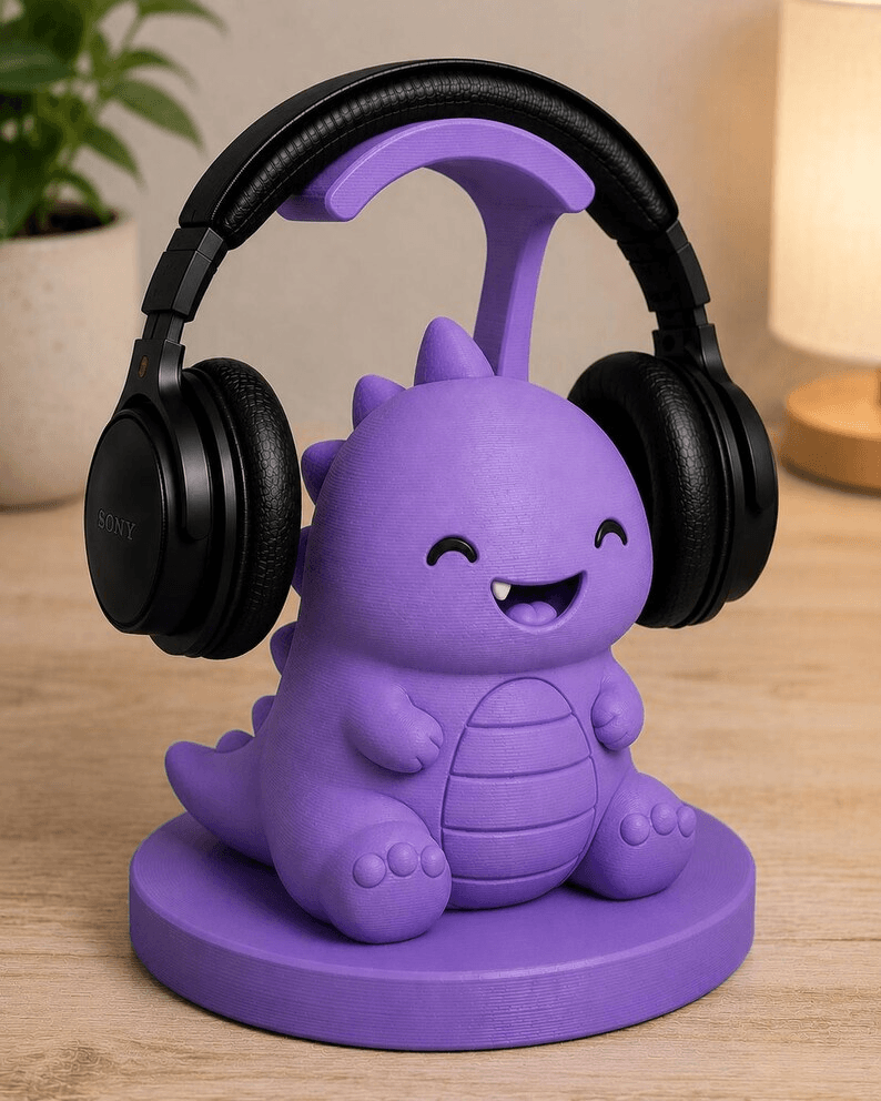 Cute Dinosaur Gaming Headset Stand & Headphone Holder