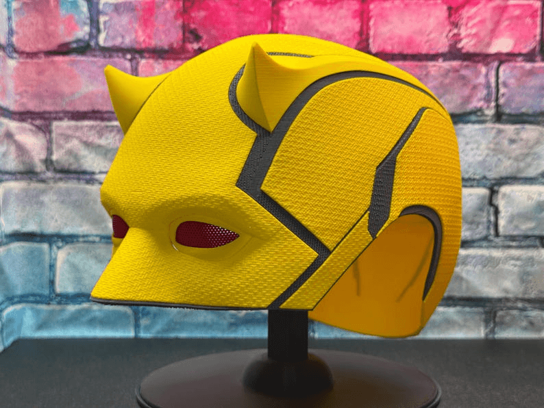 Daredevil Born Again Inspired Yellow Devil Helmet Mask