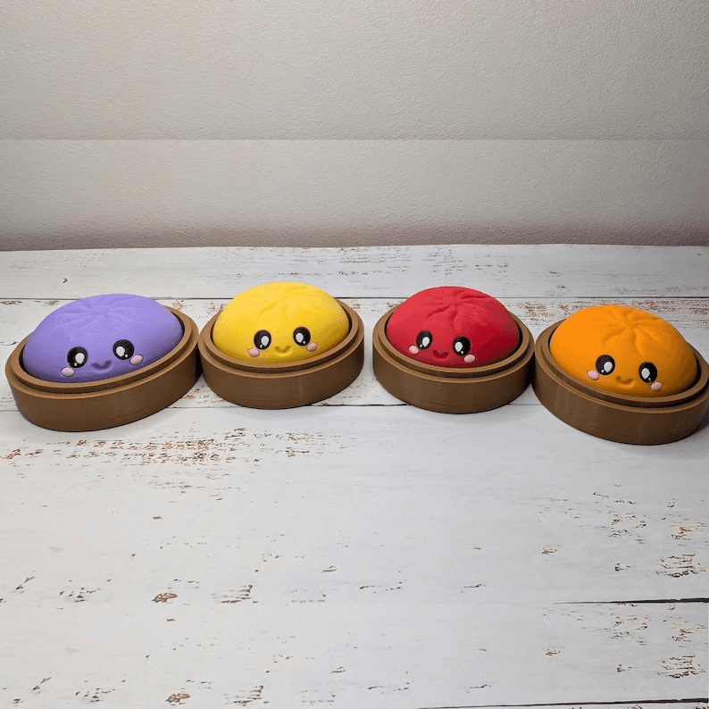 Cute Bao Bun Dumpling Clicker Fidget Desk Toy