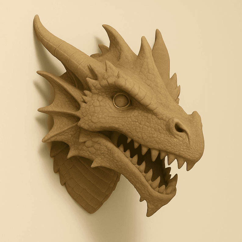 Dragon Scale Skull Headphone Stand | Fantasy Gamer Desk