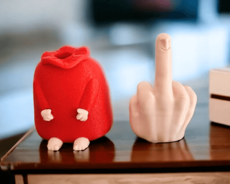 Middle Finger Turkey Funny Rude Novelty Figure Gag Gift