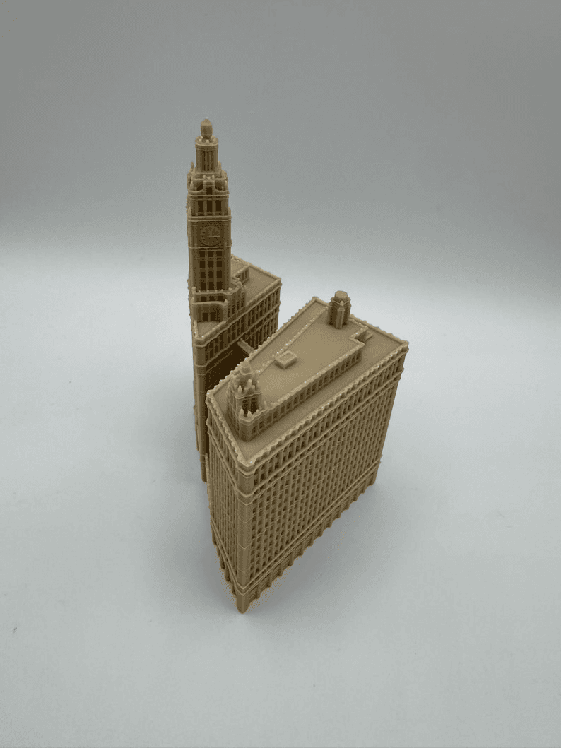Wrigley Building Inspired Miniature Chicago Landmark Model