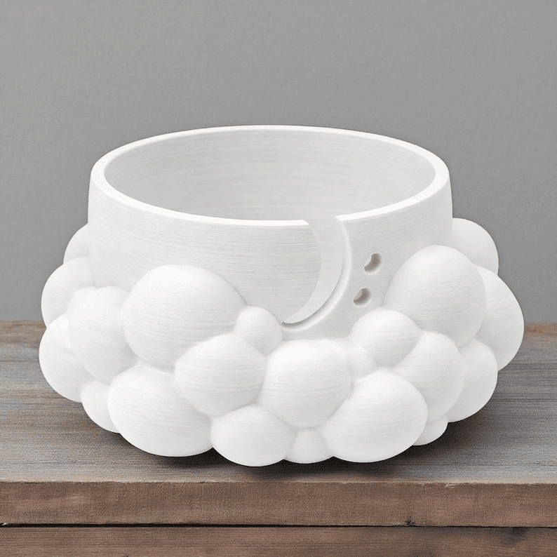 Cloud-Style Yarn Bowl for Knitting & Crochet