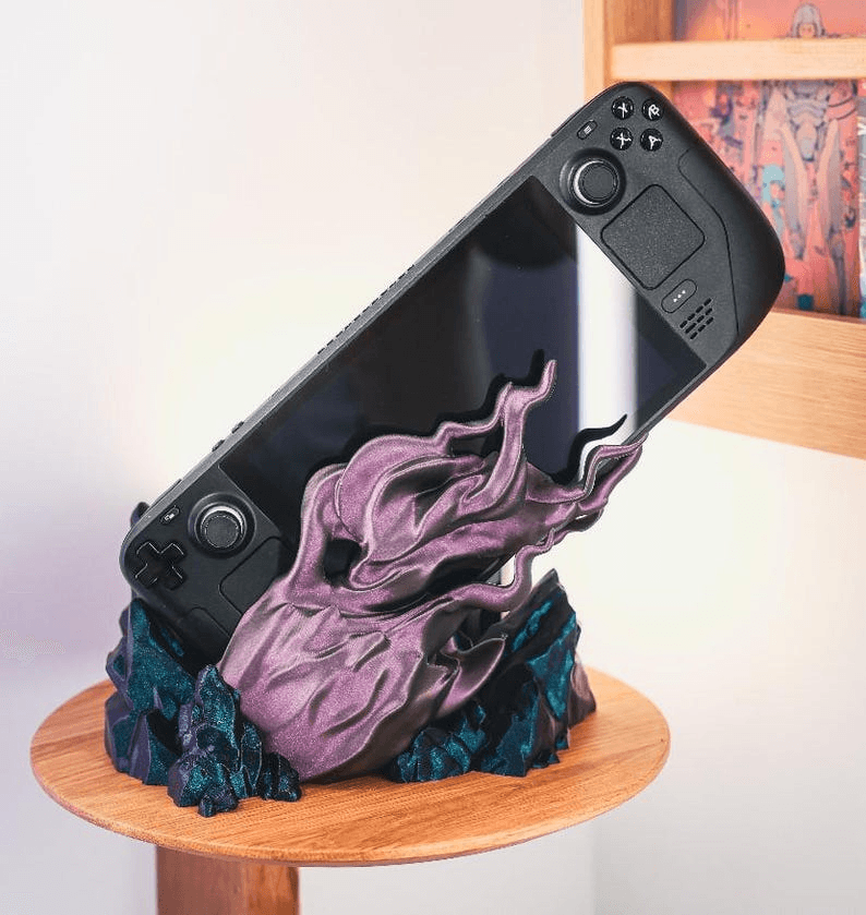 Steam Deck Meteor Dock – Volcanic Flame Gaming Stand