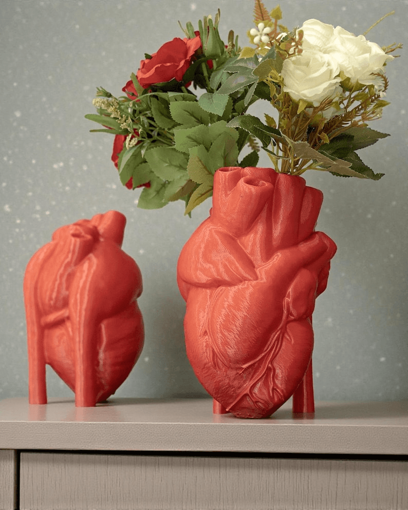 Anatomical Heart Vase – Gothic Home Decor Sculpture
