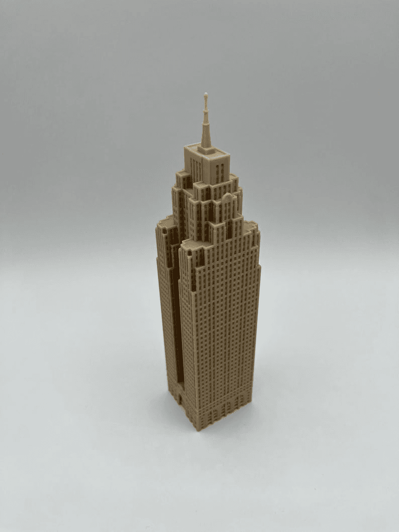 Penobscot Building Inspired Art Deco Skyline Model