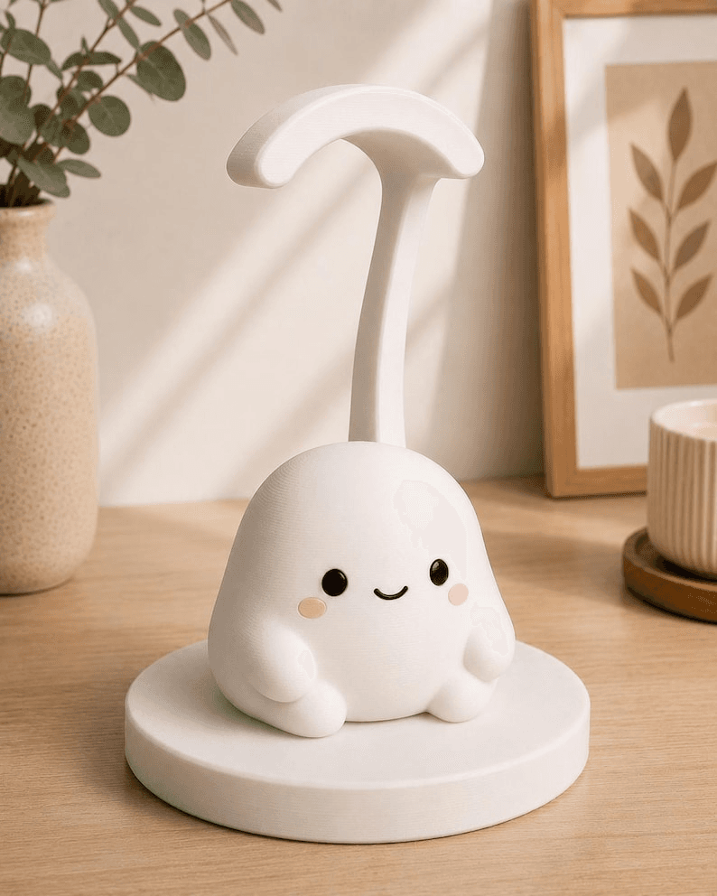 Kawaii Marshmallow Blob Headphone Stand | Cute Gaming Desk