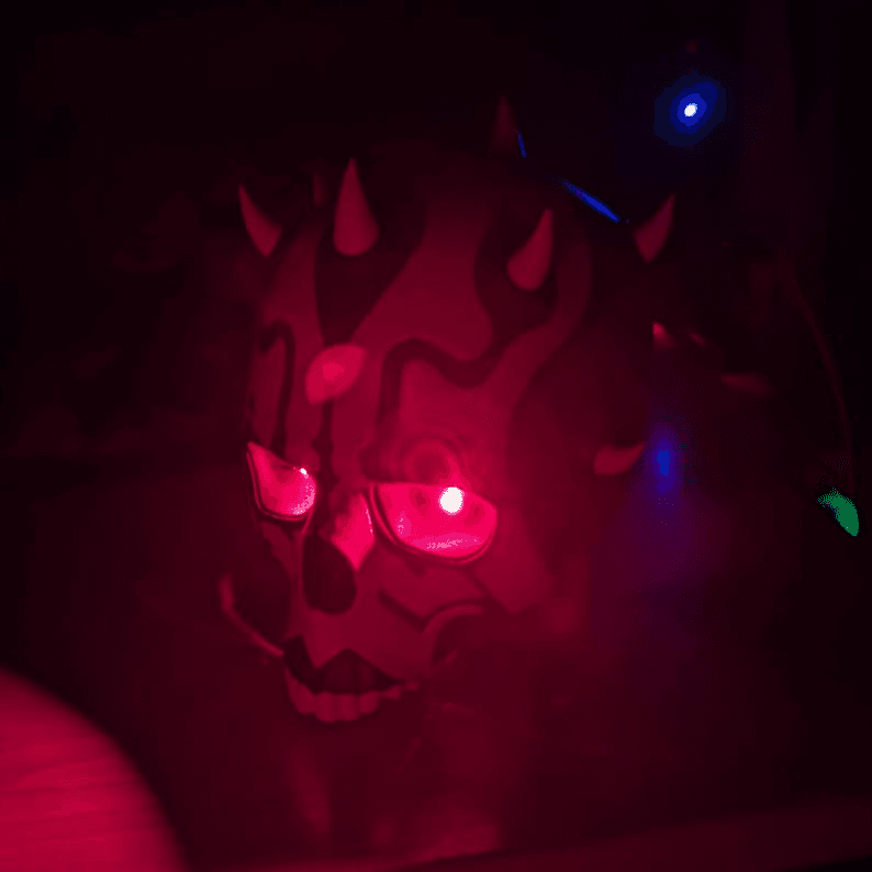 Darth Maul Inspired Horned Skull LED Light-Up Figure