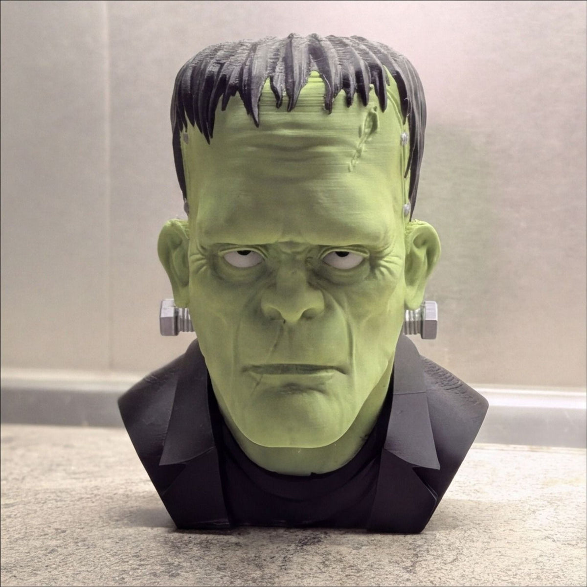 Frankenstein Monster Bust Headphone Stand | Horror Desk Decor