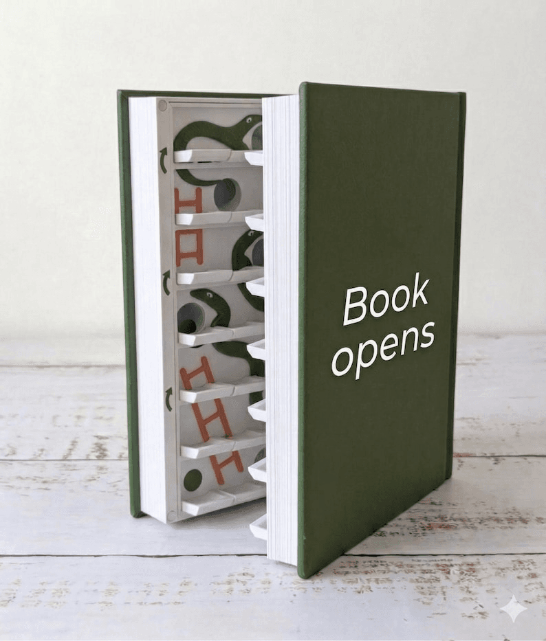 Snakes & Ladders Game in a Book – Hidden Boa Edition