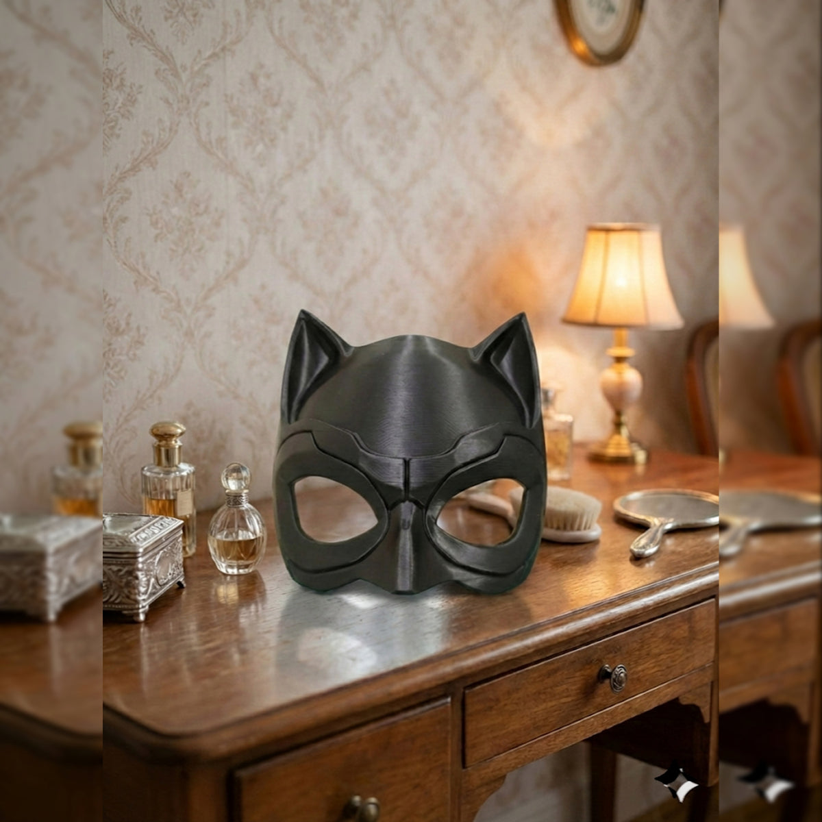 Catwoman-Inspired Cosplay Mask | Cat Villain Half Mask