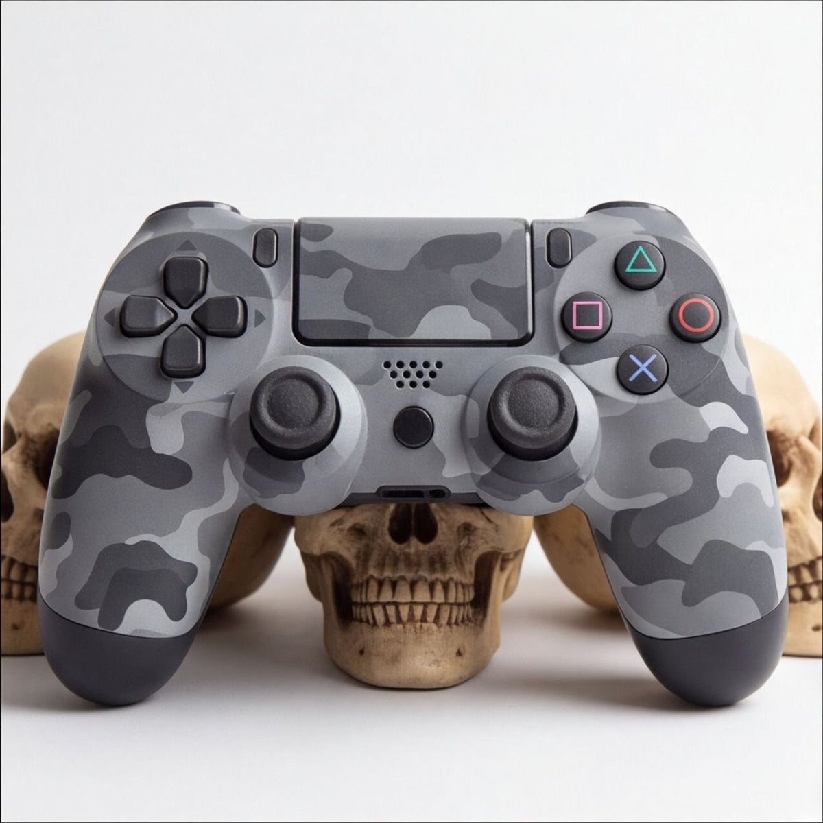 PS5 Controller Stand Skull Pile Gaming Desk Decor Display