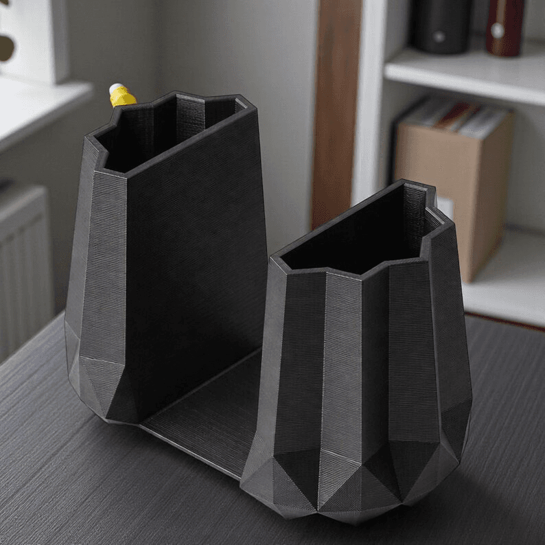 Low Poly Geometric Desk Organizer & Pen Holder