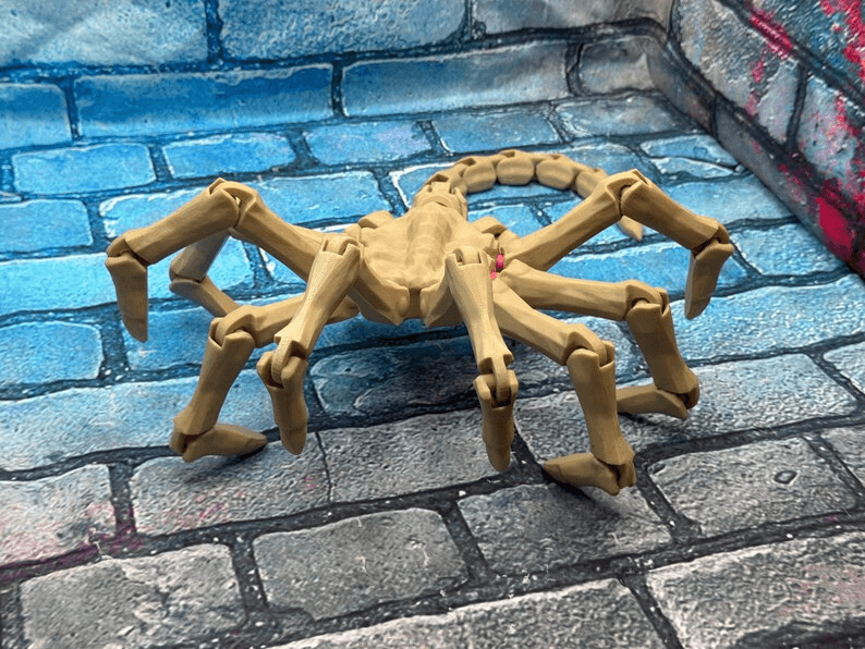 Alien Facehugger Inspired Articulated Creature Figure