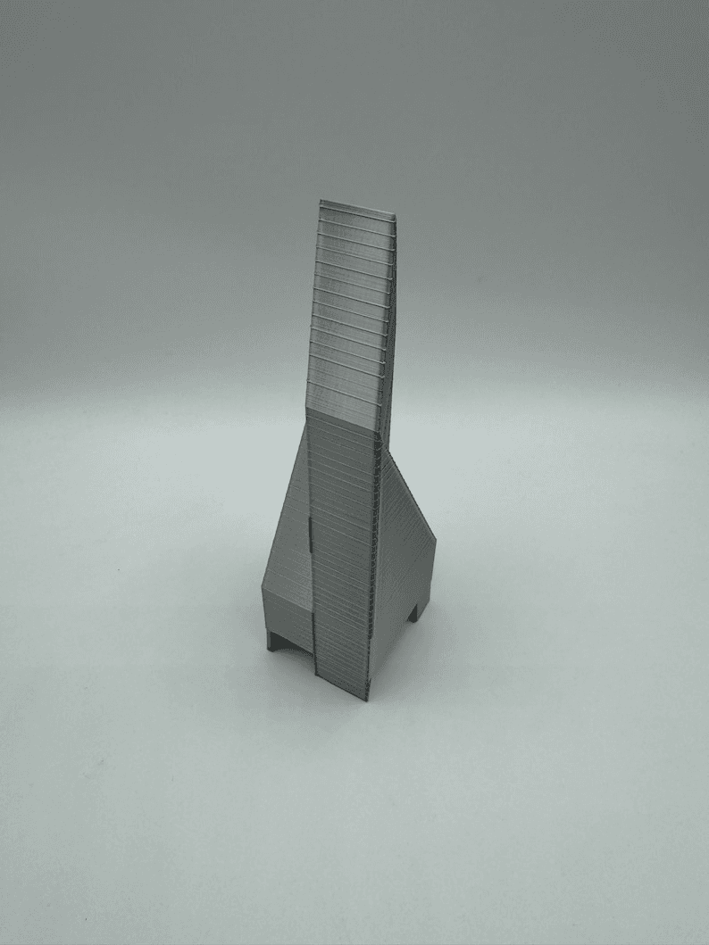 Fountain Place Inspired Skyscraper Tower Model