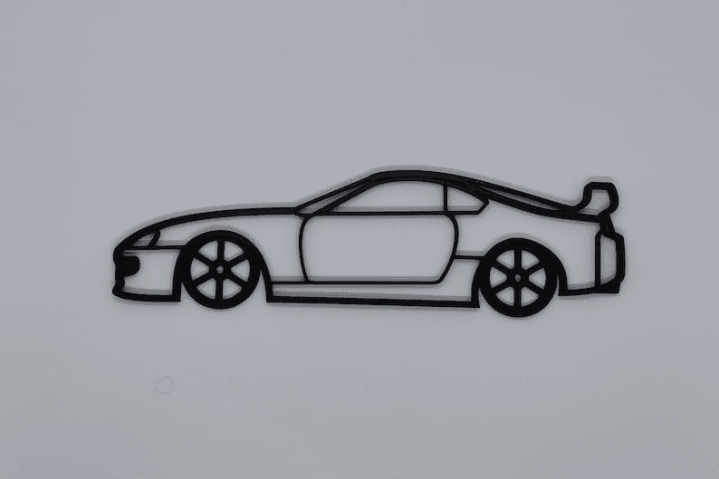 MK4 Toyota Supra Inspired Wall Racer Silhouette Decor