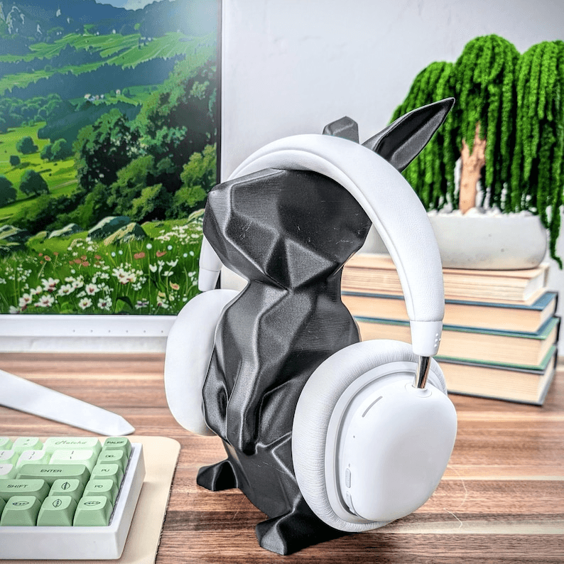 Bunny Ear Headphone Stand & Rabbit Headset Holder