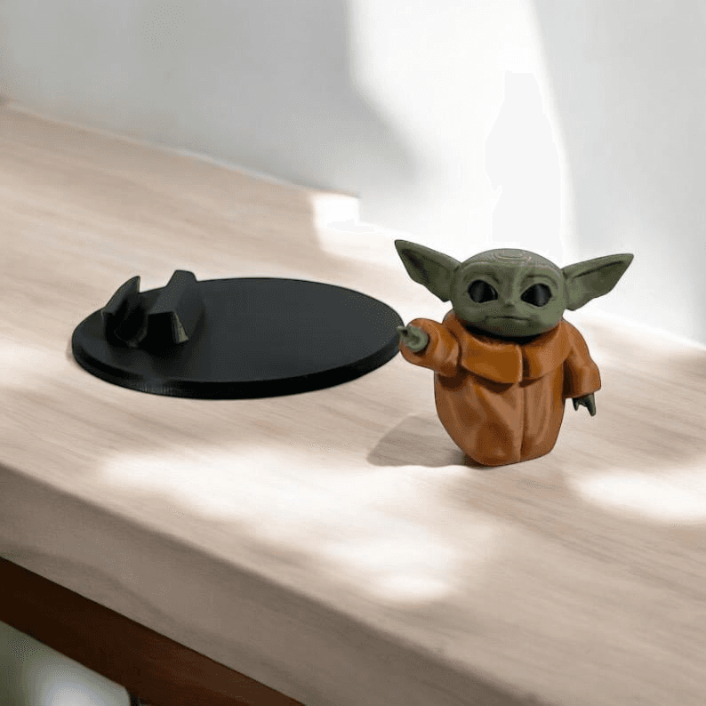 Grogu-Inspired Low-Poly Phone Stand | Baby Yoda Fan Desk Holder