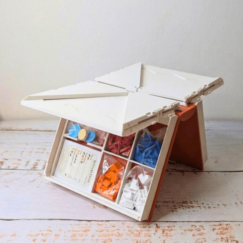 Settlers of Catan Inspired Board Game Storage Book Box