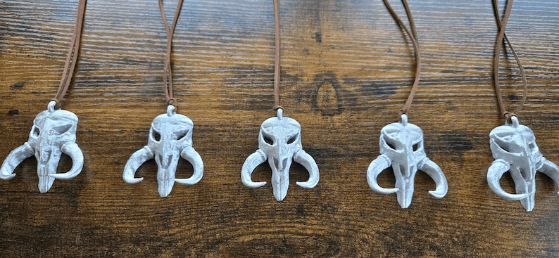 Mandalorian-Inspired Mythosaur Skull Fan Art Necklace